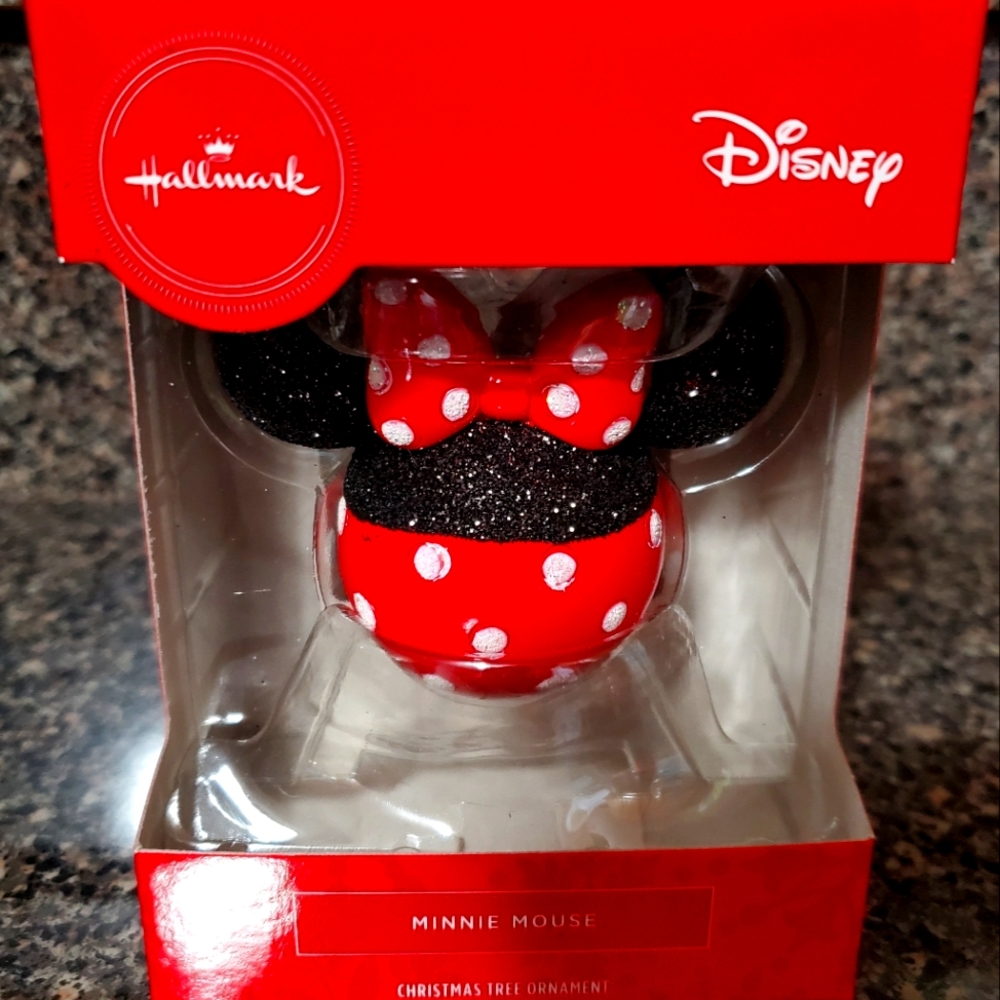 Hallmark 2019 Disney 'Minnie Mouse Glittery Ears' Christmas Tree Ornament